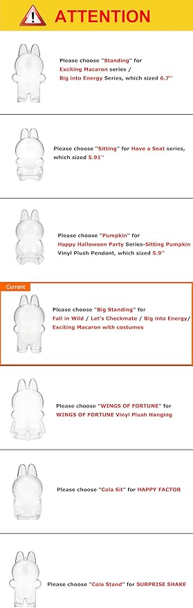 Protective Case for LABUBU Fall in Wild/ Let's Checkmate, Display Box Hard Cover Accessories with Keychain for Exciting Macaron with Costumes (Acrylic Case Only)