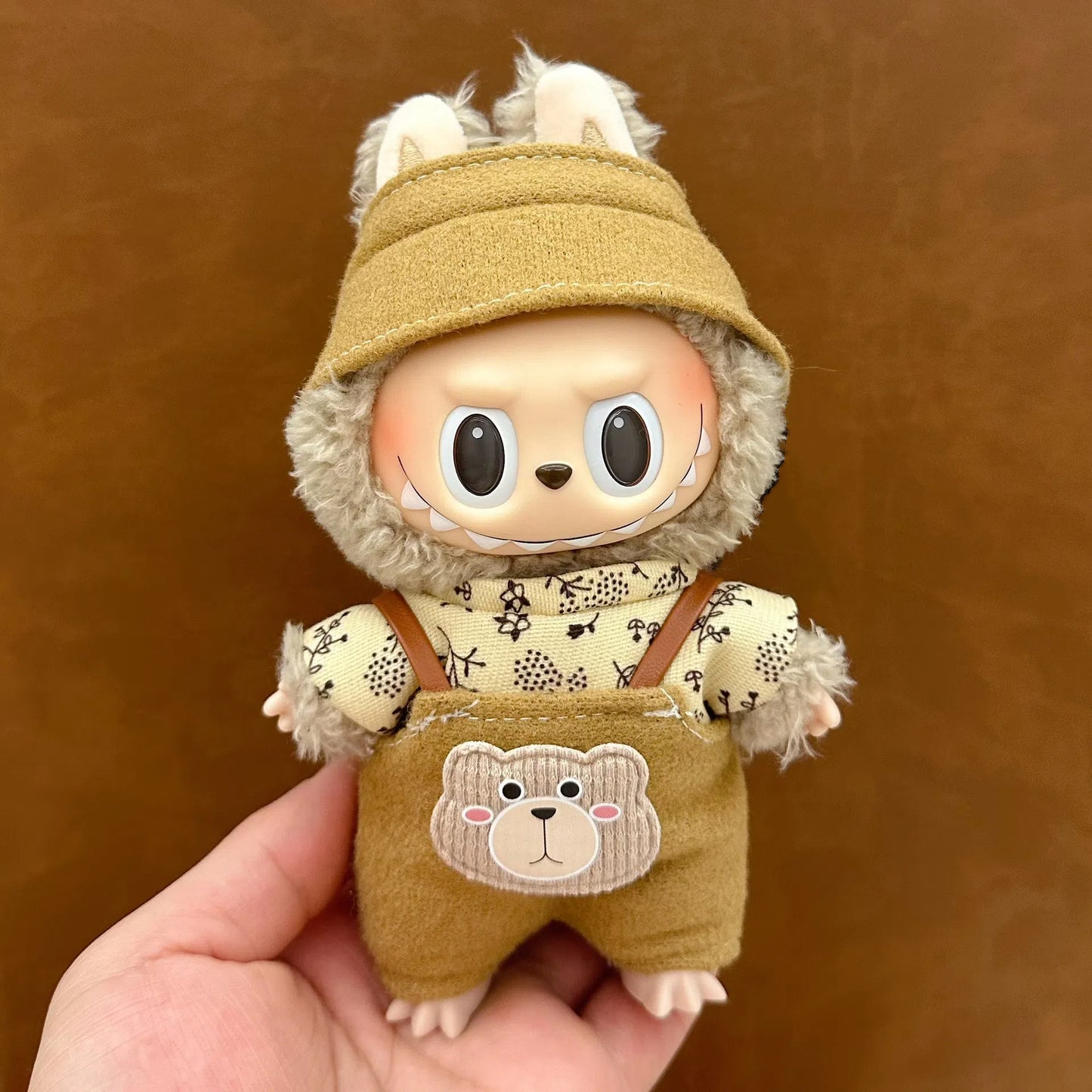 Teddy Bear Pocket Outfit for Labubu (Fits Gen 1/2/3)