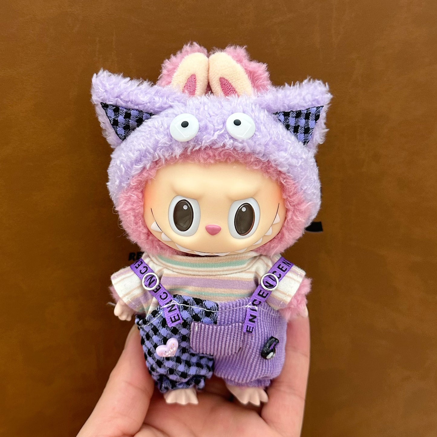 Purple Cat-Ear Fantasy Outfit for Labubu (Compatible with Gen 1/2/3)
