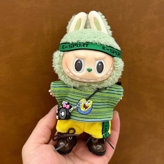 Green Street Sport Outfit for Labubu (Fits Gen 1/2/3)