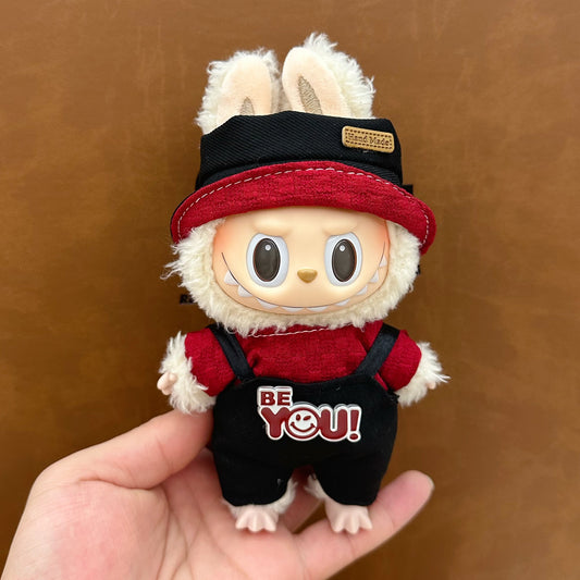 Red & Black "BE YOU!" Outfit for Labubu (Fits Gen 1/2/3)