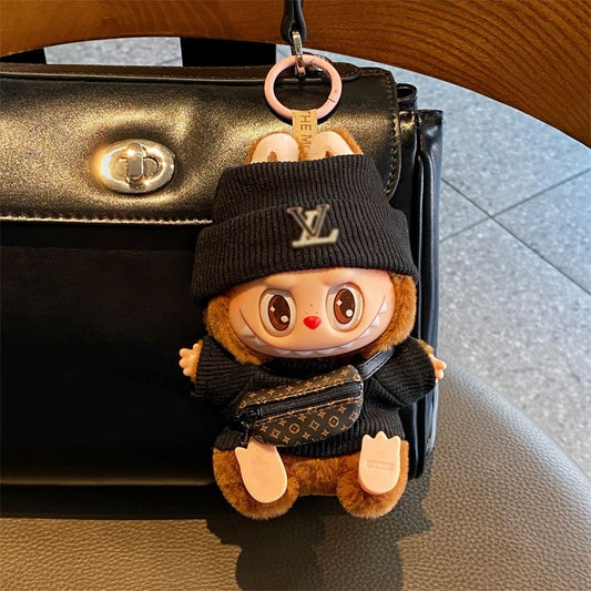 Black Streetwear Outfit Set for Labubu (Gen 1–3 Compatible)